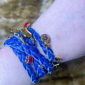 🐇RARE Disney Couture by Kidada ♥️Alice In Wonderland Leather Wrap Bracelet EUC